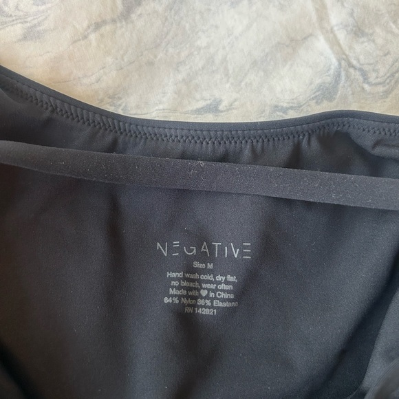 Negative Straight Neck One Piece - Black - Picture 4 of 5